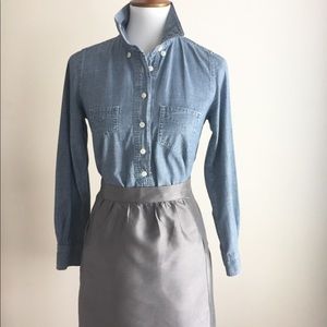 Loft silk skirt | gray | Sz 12